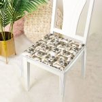 Realhomes Kedi Desenli Dijital Baskılı Modern Fermuarlı Sandalye Minderi Realhomes