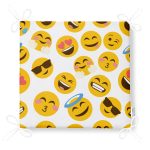 Realhomes Emoji Dijital Baskılı Modern Fermuarlı Sandalye Minderi Realhomes
