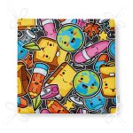 Realhomes Renkli Eşyalar Dijital Baskılı Modern Fermuarlı Sandalye Minderi Realhomes