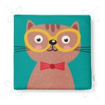 Realhomes Renkli Kedi Dijital Baskılı Modern Fermuarlı Sandalye Minderi Realhomes