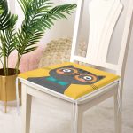 Realhomes Renkli Kedi Dijital Baskılı Modern Fermuarlı Sandalye Minderi Realhomes