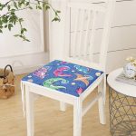 Realhomes Sevimli Dinazorlar Dijital Baskılı Modern Sandalye Minderi Realhomes