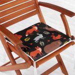 Realhomes Sevimli Hayvanlar Desenli Dijital Baskılı Modern Sandalye Minderi Realhomes