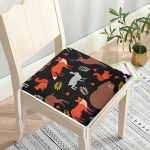 Realhomes Sevimli Hayvanlar Desenli Dijital Baskılı Modern Sandalye Minderi Realhomes