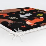 Realhomes Sevimli Hayvanlar Desenli Dijital Baskılı Modern Sandalye Minderi Realhomes