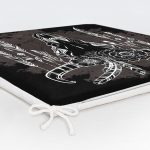 RealHomes Cow Head Özel Tasarım Dijital Baskılı Fermuarlı Sandalye Minderi Realhomes