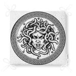 RealHomes Eski Medusa Özel Tasarım Fermuarlı Sandalye Minderi Realhomes