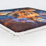 Modern Buda Heykeli Motifli Fermuarlı Sandalye Minderi Realhomes