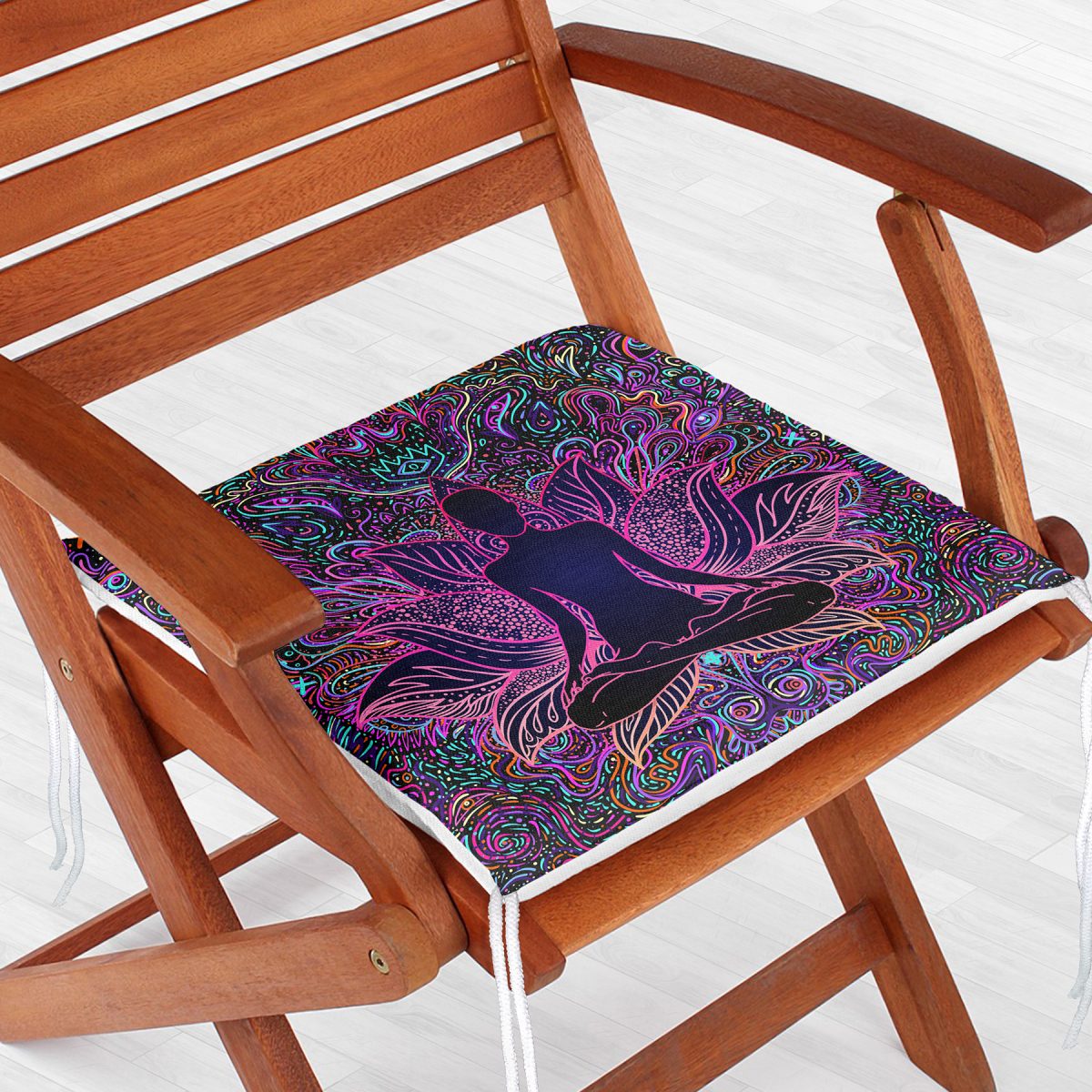 Rengarenk Dekoratif Özel Tasarım Fermuarlı Sandalye Minderi Realhomes