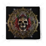 - httpsrealarge.comserdarMinderFermuarli-KareFrm-5049-Gorsel12-Gorsel-4 - Realhomes Gold Çerçeve İçerisinde Gül Kuru Kafa Motifli Dekoratif Fermuarlı Sandalye Minderi Realhomes