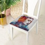 Pastel Renklerde Kızıl Saçlı Fermuarlı Sandalye Minderi Realhomes