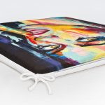 Dudak Temalı Sulu Boya Fashion Women Modern Fermuarlı Sandalye Minderi Realhomes