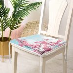 Bulutlar İçinde Pembe Dallar Dekoratif Fermuarlı Sandalye Minderi Realhomes