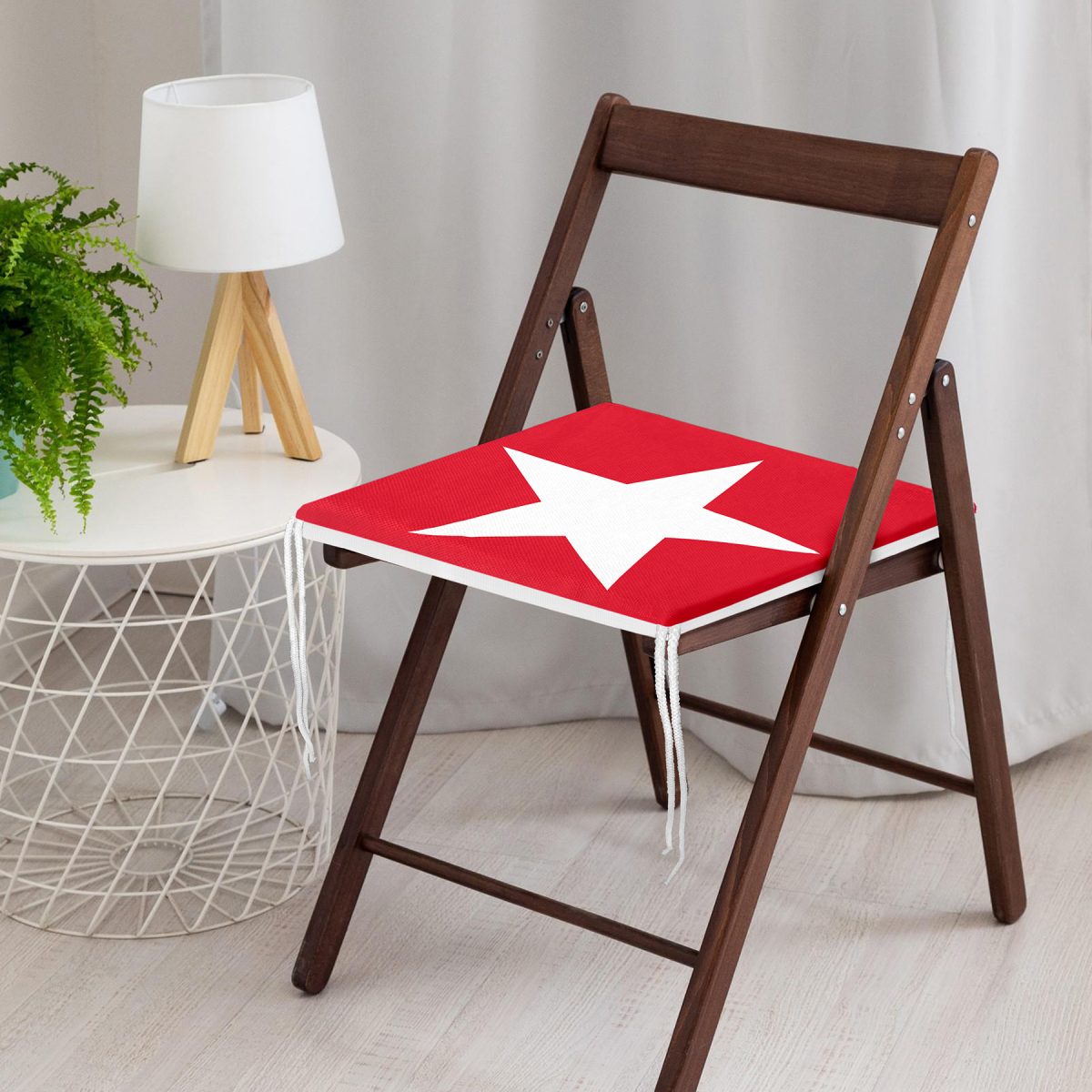 Yıldız Dekorati Kare Sandalye Minderi 40x40cm ermuarlı Realhomes