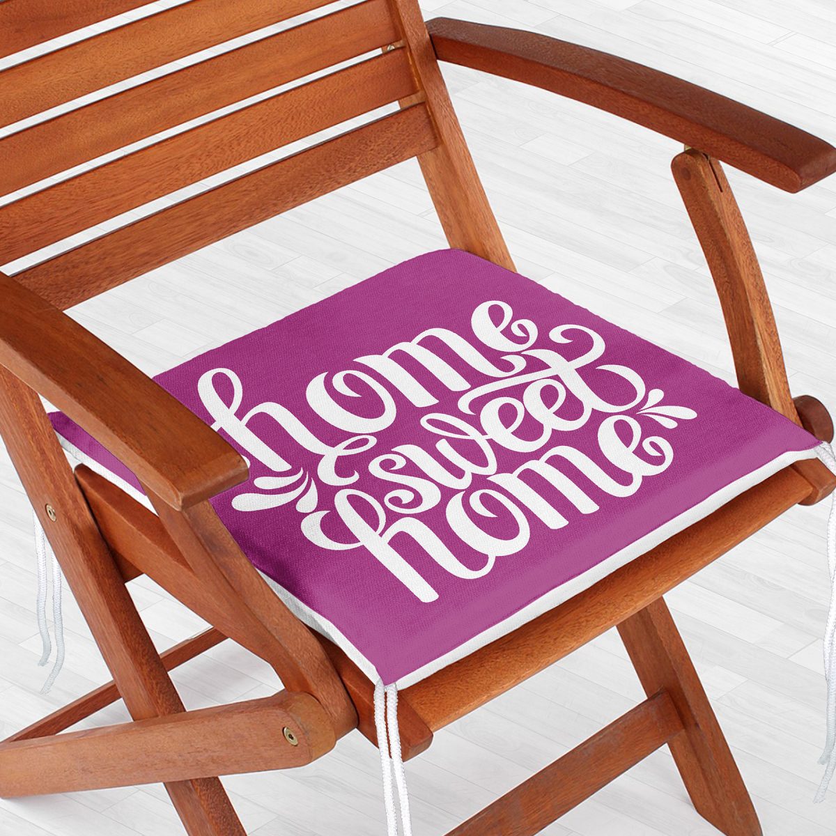 Home Sweet Home Dekorati Kare Sandalye Minderi 40x40cm Fermuarlı Realhomes