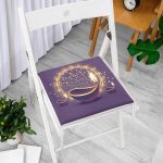 RealHomes Dini Motifli Özel Tasarım Dijital Baskılı Fermuarlı Sandalye Minderi Realhomes