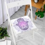 Mandala İçinde Fatma'nın Bereket Eli Motifli Fermuarlı Sandalye Minderi Realhomes