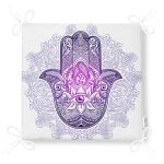 Mandala İçinde Fatma'nın Bereket Eli Motifli Fermuarlı Sandalye Minderi Realhomes