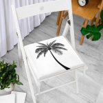 - httpsrealarge.comserdarMinderFermuarli-KareFrm-5228-Gorsel12-Gorsel-1 - Realhomes Beyaz Zeminde Siyah Palmiye Desenli Özel Tasarım Fermuarlı Sandalye Minderi Realhomes