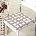 Vizon Zeminde Geometrik Kare Motifli Dekoratif Fermuarlı Sandalye Minderi Realhomes