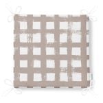 Vizon Zeminde Geometrik Kare Motifli Dekoratif Fermuarlı Sandalye Minderi Realhomes