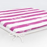 Mor Çizgili Motifli Dekoratif Modern Fermuarlı Sandalye Minderi Realhomes