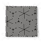 Siyah Beyaz Geometrik Çizim Baskılı Fermuarlı Sandalye Minderi Realhomes