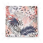 Beyaz Zeminde Renkli Yaprak Desenli Fermuarlı Sandalye Minderi Realhomes