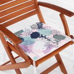 RealHomes Tropik Yaprak Motifli Dekoratif Dijital Baskılı Fermuarlı Sandalye Minderi Realhomes