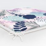 RealHomes Tropik Yaprak Motifli Dekoratif Dijital Baskılı Fermuarlı Sandalye Minderi Realhomes