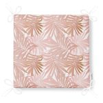 Pembe Tropik Yaprak Motifli Özel Tasarım Dijital Baskılı Fermuarlı Sandalye Minderi Realhomes