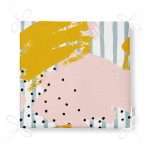 Soyut Sulu Boya Çizim Desenli Modern Fermuarlı Sandalye Minderi Realhomes