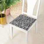 Zebra Desenli Özel Tasarım Dekoratif Fermuarlı Sandalye Minderi Realhomes