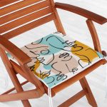 Botanik Portre Basklı Özel Tasarım Dekoratif Fermuarlı Sandalye Minderi Realhomes