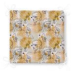 Tropik Gold Yapraklar Üzerinde Antik Yunan Tanrısı Desenli Fermuarlı Sandalye Minderi Realhomes