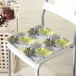 Sarı Yapraklar Üzerinde Nokta Tasarımlı Fermuarlı Sandalye Minderi Realhomes