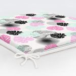 Beyaz Zeminde Renkli Trorik Yapraklar Fermuarlı Sandalye Minderi Realhomes