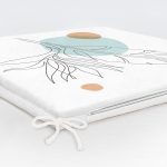 Karakalem Botanik Yaprak Desenli Fermuarlı Sandalye Minderi Realhomes