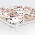 Botanik Portre Dijital Baskılı Özel Tasarım Fermuarlı Sandalye Minderi Realhomes