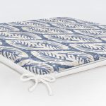 Lavivet Zeminde Beyaz Yapraklı Dekoratif Fermuarlı Sandalye Minderi Realhomes