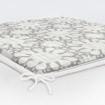 Gri Kot Desenli Güneş Motifli Dekoratif Modern Fermuarlı Sandalye Minderi Realhomes