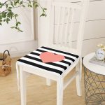 Modern Kalp Desen Dekorati Kare Sandalye Minderi Realhomes