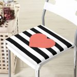 Modern Kalp Desen Dekorati Kare Sandalye Minderi Realhomes