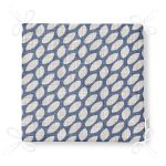 Lacivert Kot Zemin Üzerinde Gri Su Damlacıklı Dekoratif Fermuarlı Sandalye Minderi Realhomes