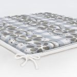 Kot Zeminli Dekoratif Çiçek Motifli Fermuarlı Sandalye Minderi Realhomes