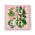 Pembe Summer Filamingo Özel Tasarım Fermuarlı Sandalye Minderi Realhomes