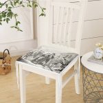 Siyah Beyaz Zeminde Kral Ve Kraliçe Motifli Dekoratif Fermuarlı Sandalye Minderi Realhomes