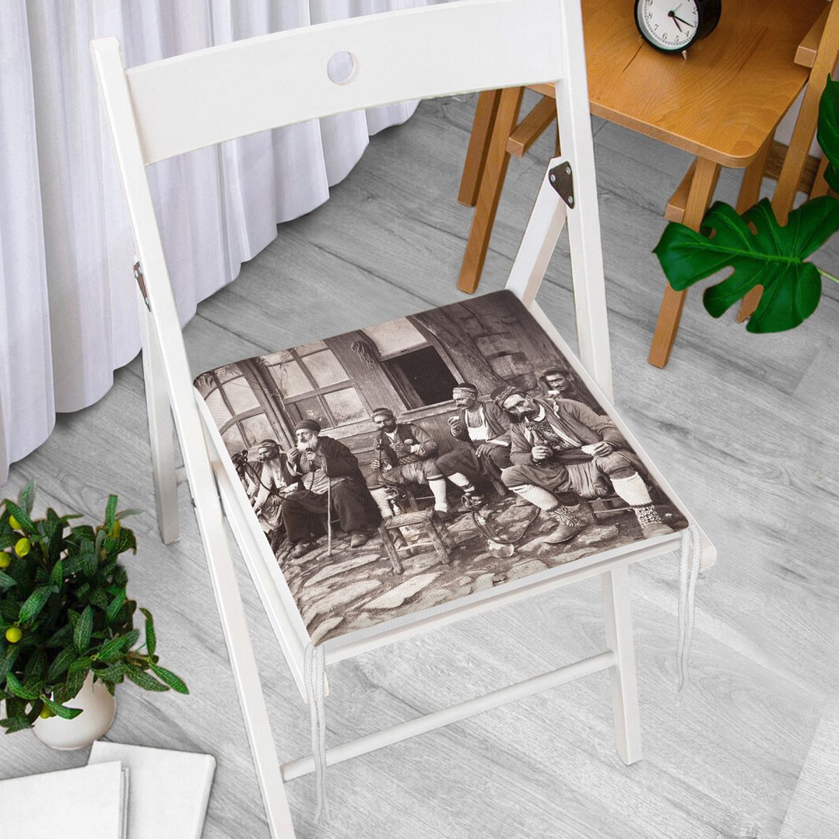 Osmanlı Temalı Dekoratif Modern Fermuarlı Sandalye Minderi Realhomes