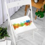 Renli Duman Temalı Modern Fermuarlı Sandalye Minderi Realhomes