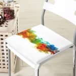 Renli Duman Temalı Modern Fermuarlı Sandalye Minderi Realhomes